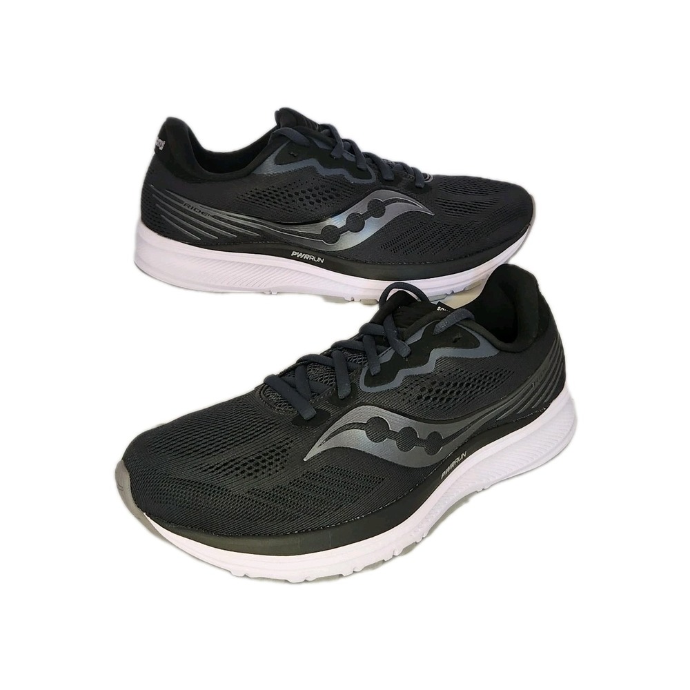 Saucony Ride 14 Charcoal Black Men's 8.5 Athletic Running Sneakers Shoes New